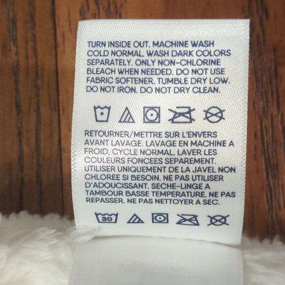 Lands’ End Women’s Fleece Pullover L Ivory Tan Half Zip Sherpa Jacket Soft Cozy - Picture 7 of 16